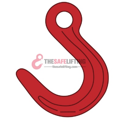 YF116 G80 Large Opening Eye Hooks With Flat